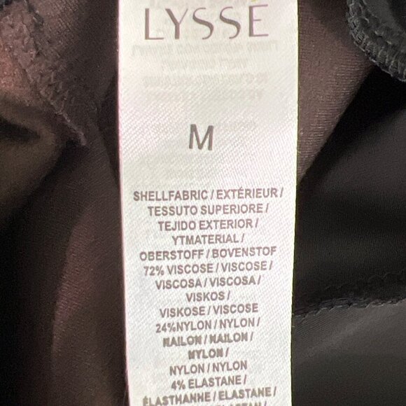 LYSSE Vegan Leather Textured Leggings Espresso (Brown) Sz M (8/10) NWT - Picture 8 of 10